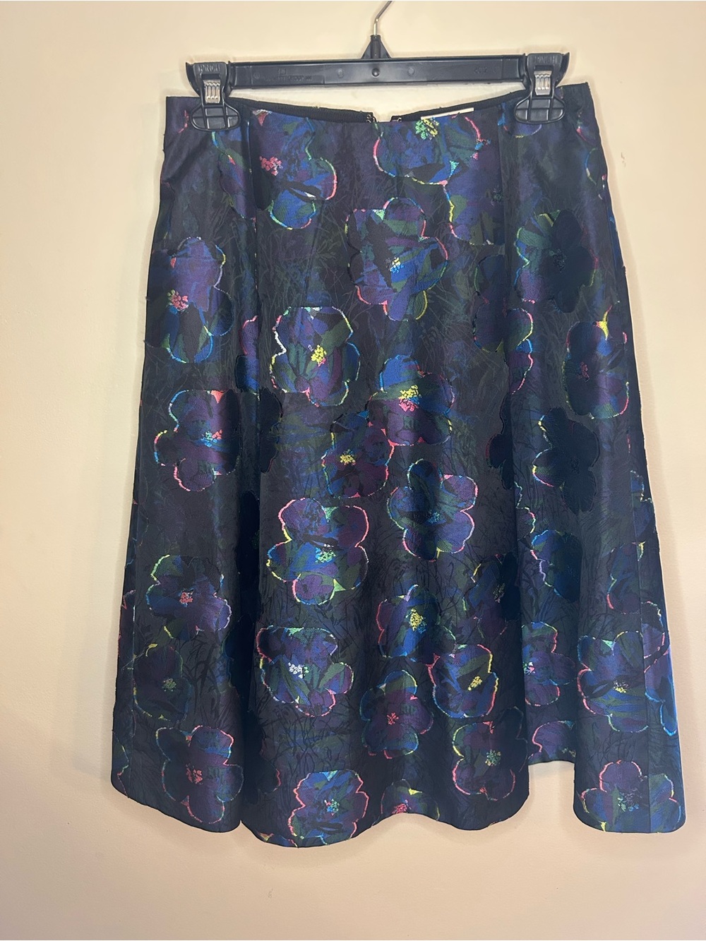 kate spade Navy Iridescent Floral Skirt